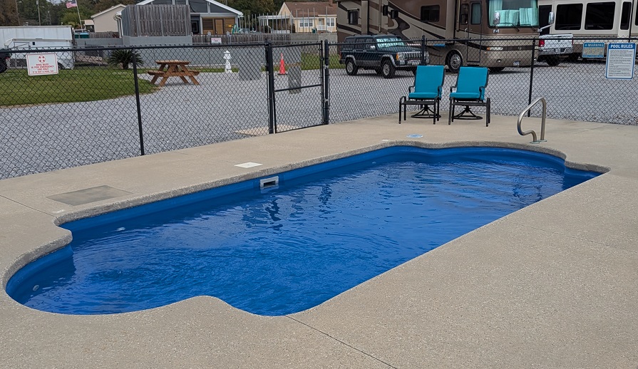 Saltwater pool at Gulf Haven RV Resort